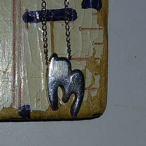 Vintage Sterling "M" Necklace